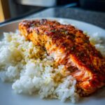 air fryer salmon crispy rice