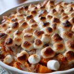baked sweet potatoes with marshmallows