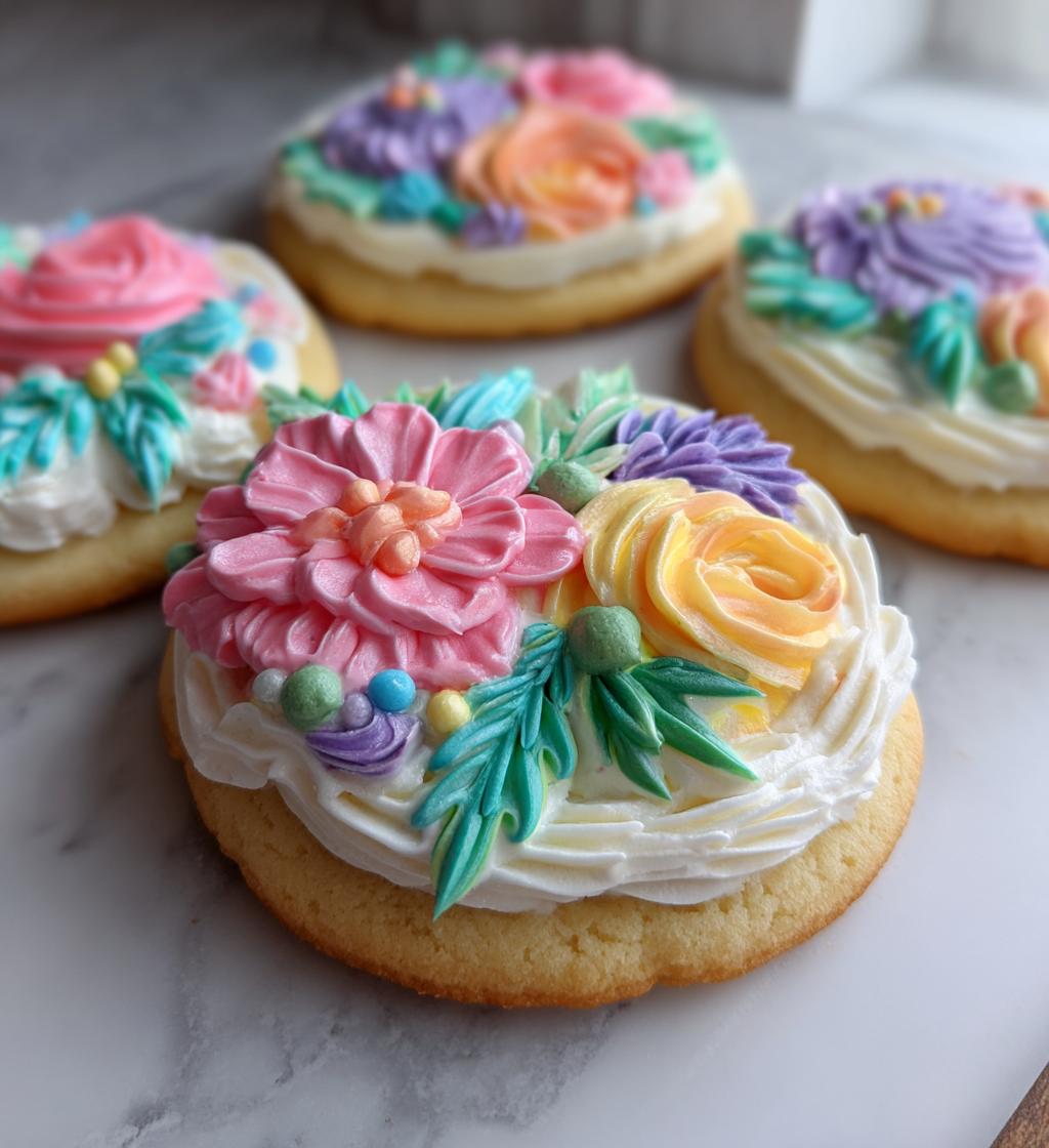 spring cookies decorated buttercream