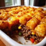 tater tot casserole with ground beef 8x8