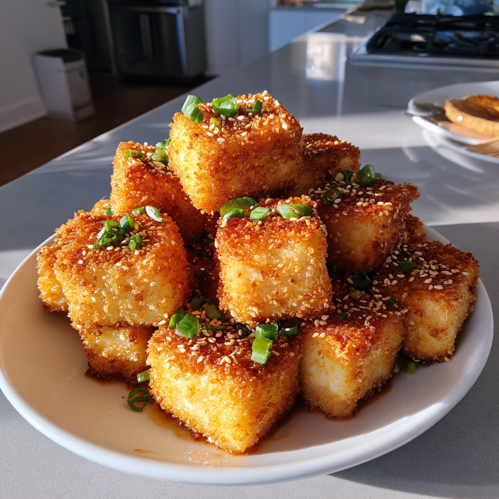 air fryer tofu: Crispy tofu in 15 minutes, a Perfect snack