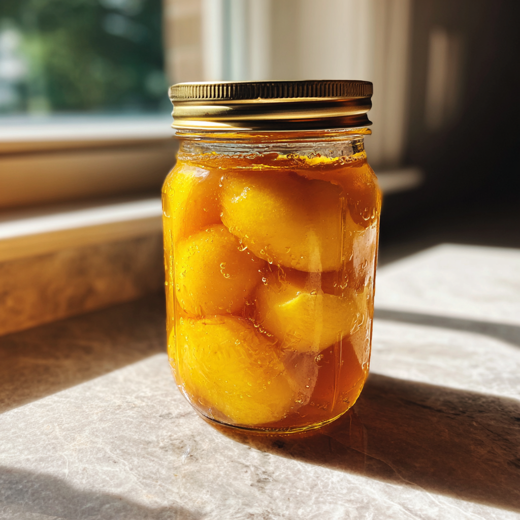 can peaches recipe for Crispy dessert in 30 minutes