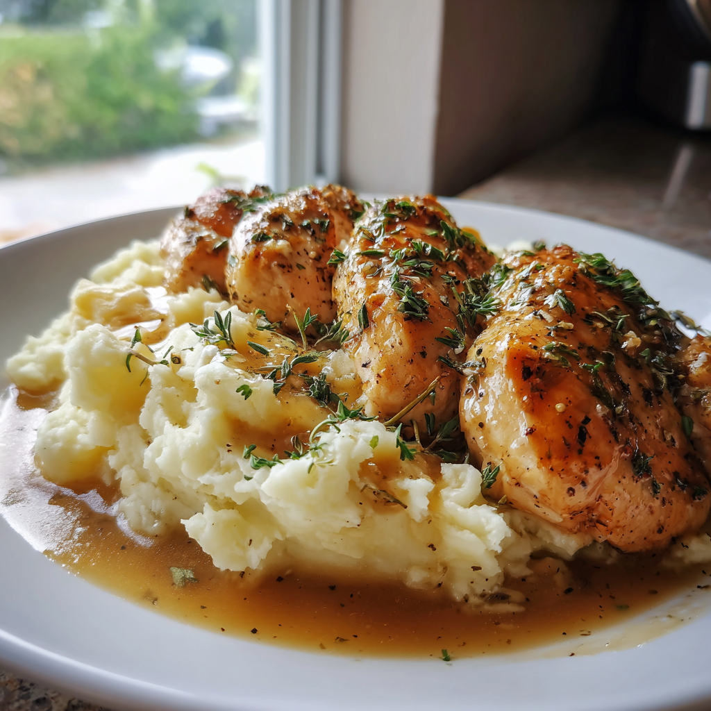 Tender Pressure Cooker Chicken Breast with Buttery Mashed Potatoes: Perfectly Juicy in Just 35 Minutes