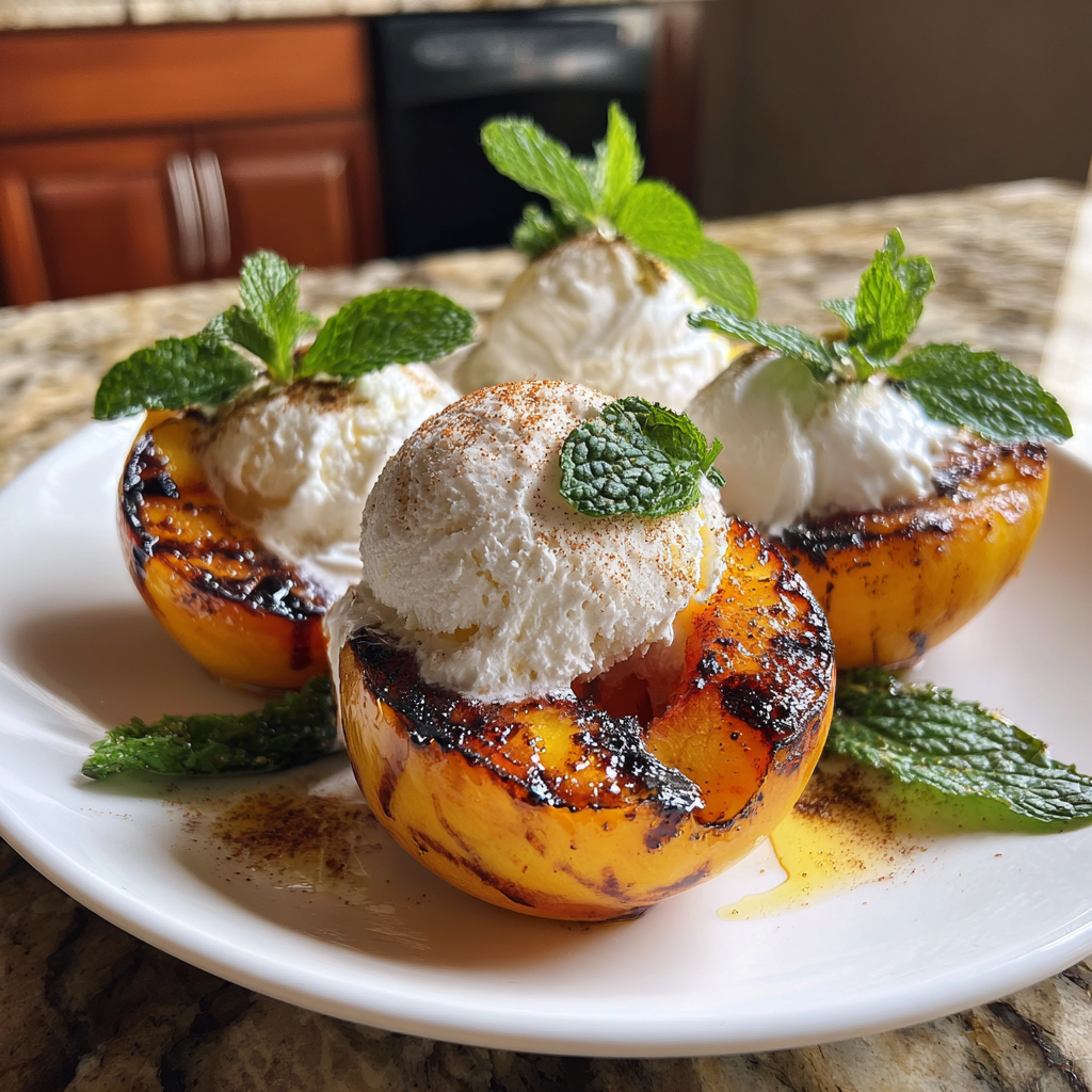 Grilled peaches with ice cream: 10 minutes to perfect summer bliss