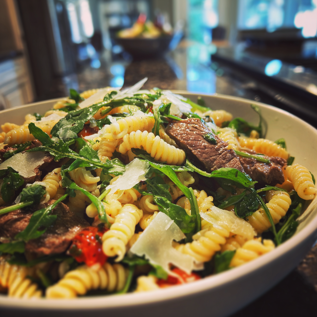 Steak Pasta Salad with Arugula &amp; Parmesan: 30 Minutes to Irresistible Flavor