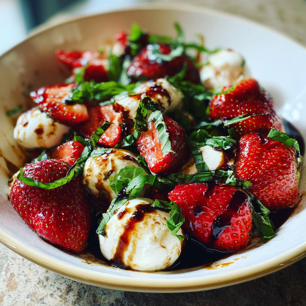 Strawberry Caprese with Fresh Basil &amp; Mozzarella: 10 Minutes to Irresistible Flavor